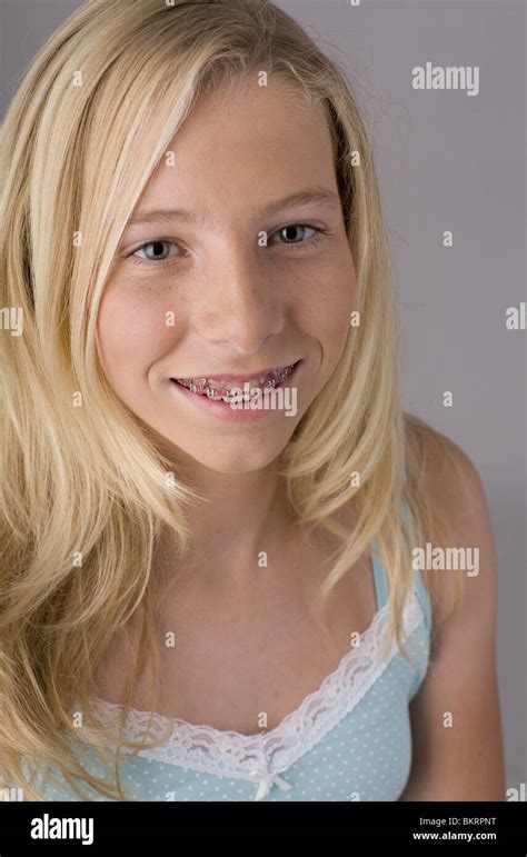 blonde girl with braces|Blonde Girl Braces Stock Photos and Images